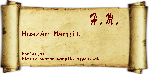 Huszár Margit névjegykártya